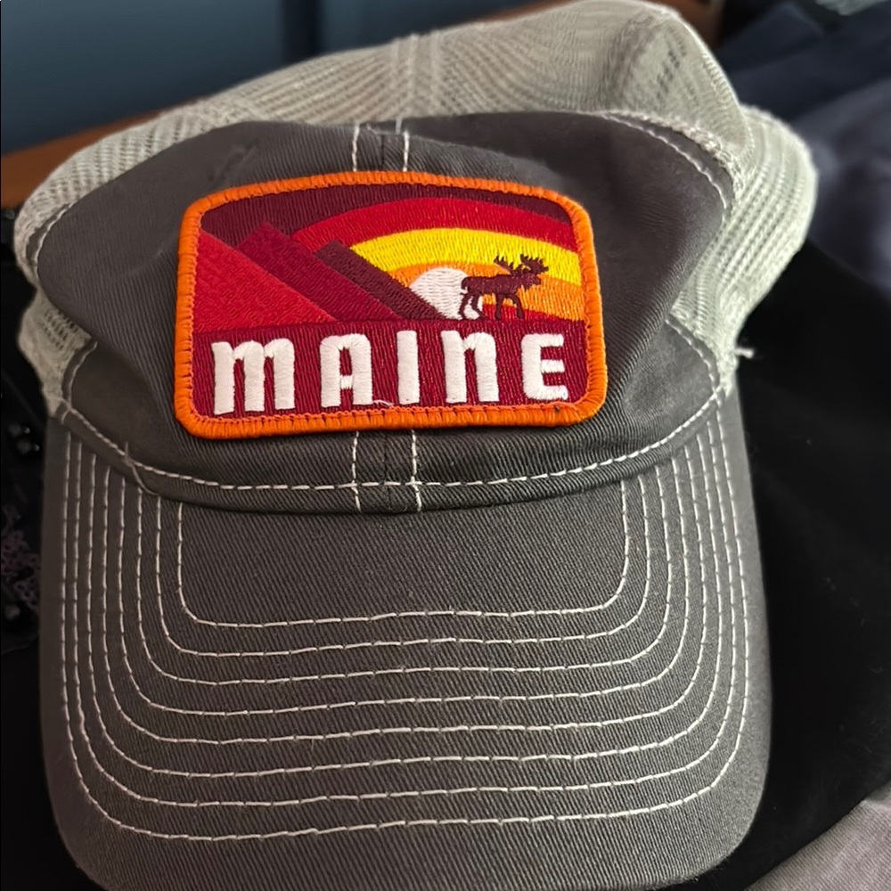Maine Gray trucker hat NWOT